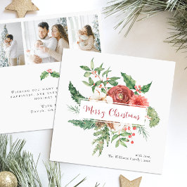 Tarjetas de Navidades de fotografía botánica