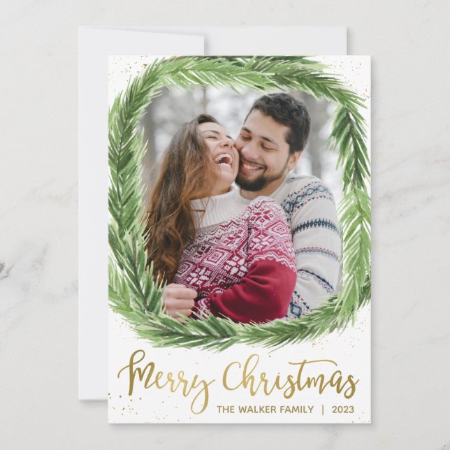 Tarjetas de Navidades de fotografía de Relieve met (Anverso)