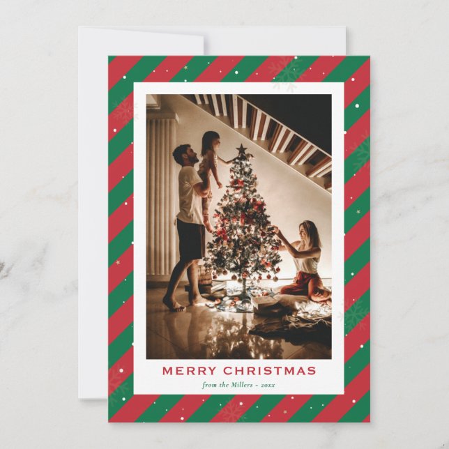 Tarjetas de Navidades de fotografía de vacaciones  (Anverso)
