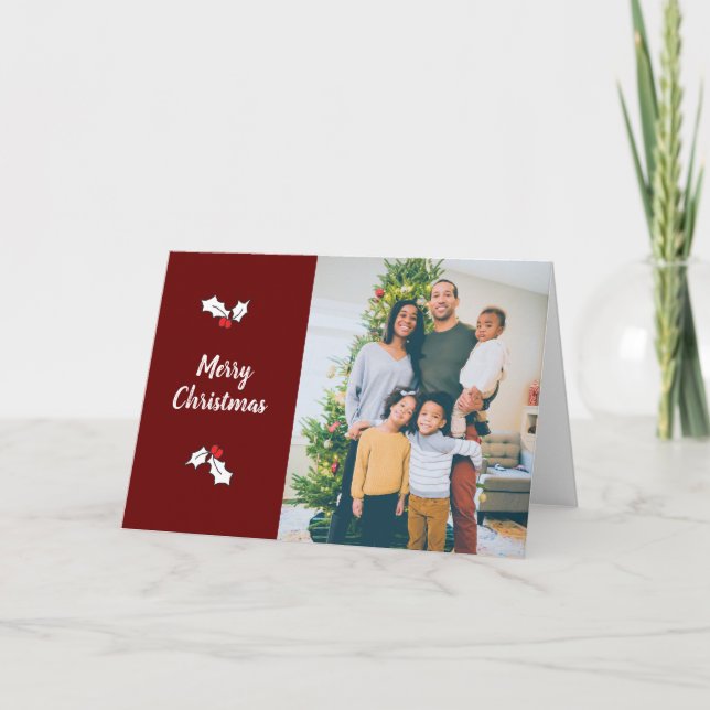 Tarjetas de Navidades de fotografía digital Red Ho (Anverso)