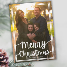 Tarjetas de Navidades de fotografía familiares - P