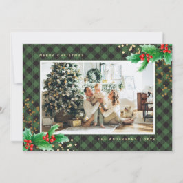 Tarjetas de Navidades de fotografía Green Buffalo
