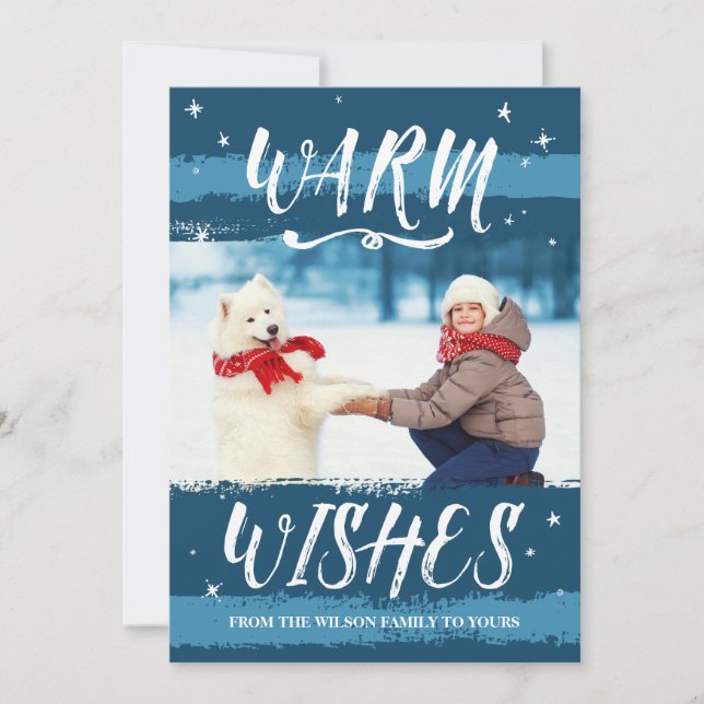 Tarjetas de Navidades de fotografía personalizado  (Anverso)