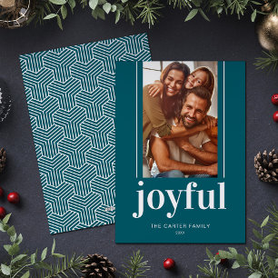 Tarjetas de Navidades de fotografía Verde azulada