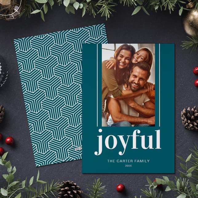 Tarjetas de Navidades de fotografía Verde azulada  (Subido por el creador)