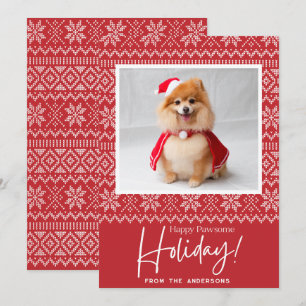 Tarjetas de Navidades de fotos de perros navideños