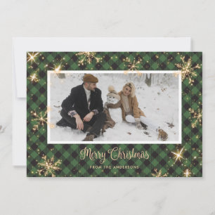 Tarjetas de Navidades de fotos espumosas en búfalo