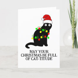 tarjetas de navidades de gatos negros divertidos