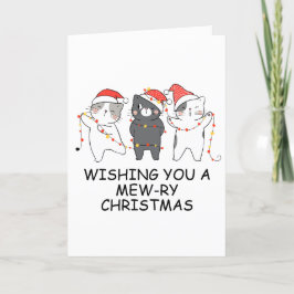 tarjetas de navidades de gatos negros divertidos