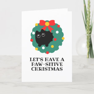 tarjetas de navidades de gatos negros divertidos