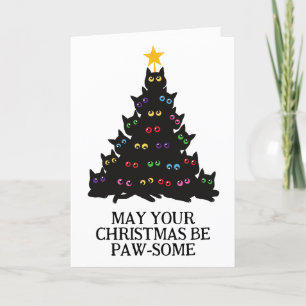 tarjetas de navidades de gatos negros divertidos