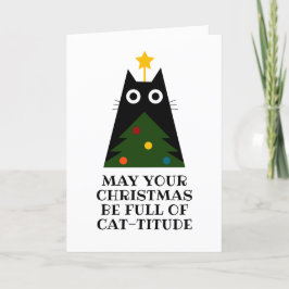 tarjetas de navidades de gatos negros divertidos