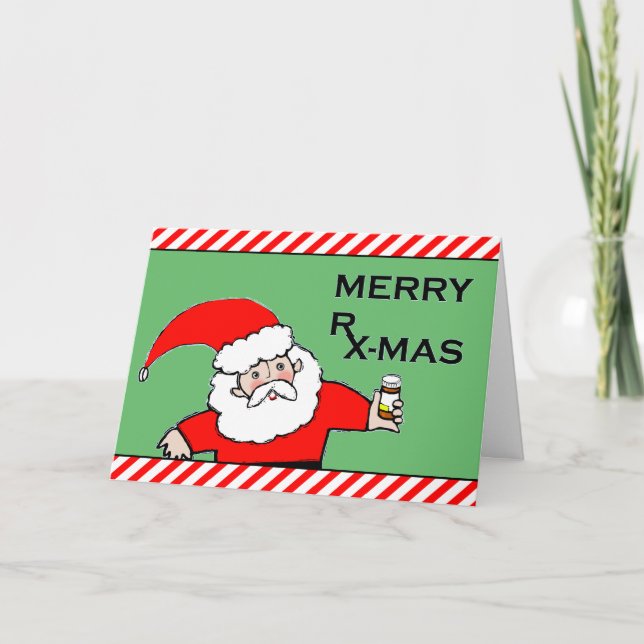 Tarjetas de Navidades de humor para atención médic (Anverso)