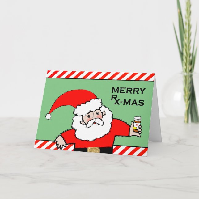 Tarjetas de Navidades de humor para atención médic (Anverso)