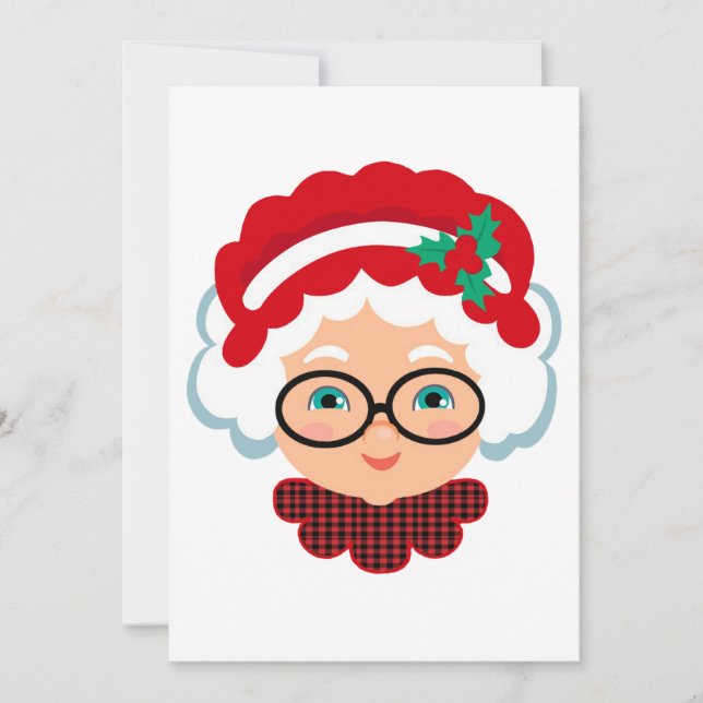 Tarjetas de Navidades de la Sra. Santa Claus (Anverso)