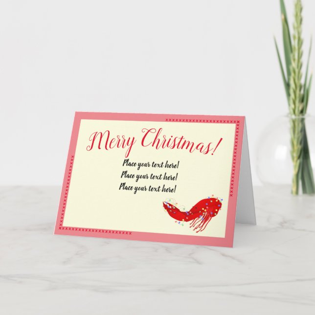 Tarjetas de Navidades de langosta (Anverso)