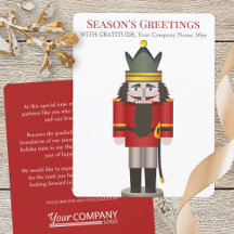 Tarjetas de Navidades de negocios Red Nutcracker