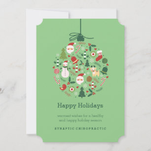 Tarjetas de Navidades de niños con ornamentos de q