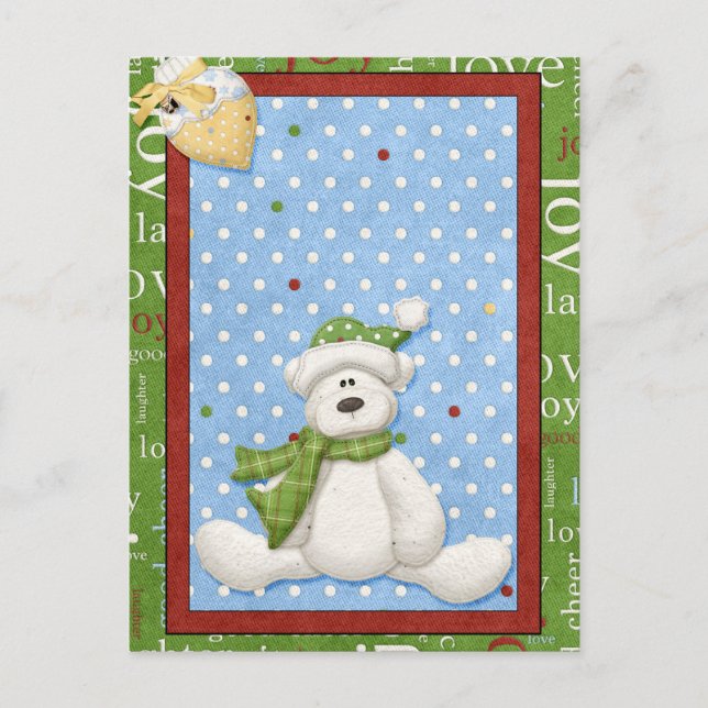 Tarjetas de Navidades de oso polar (Anverso)