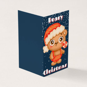 Tarjetas de Navidades de paquete Cute Bear 25