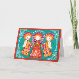 Tarjetas de Navidades de Peace On Earth de Angels