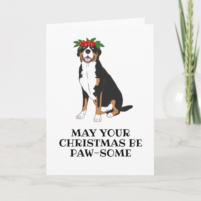tarjetas de navidades de perros de montaña de bern (Anverso)