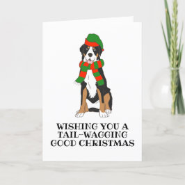 tarjetas de navidades de perros de montaña de bern