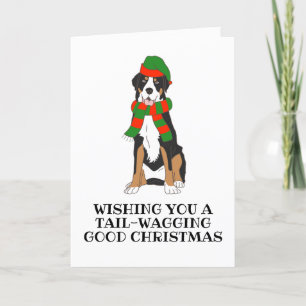 tarjetas de navidades de perros de montaña de bern