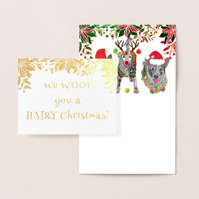 Tarjetas de Navidades de perros ricas y divertidas (Demostración)
