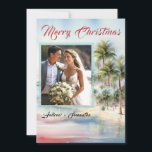 Tarjetas de Navidades de Photo Beach personalizada<br><div class="desc">Tarjeta Boda personalizada para el tema de la playa,  tarjetas de Navidades fotográficos personalizadas,  tarjetas de foto navideñas de la playa,  tarjetas de foto de Navidades de colección</div>