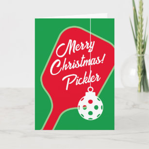 Tarjetas de Navidades de pickleball para las vacac