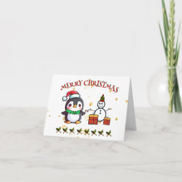 Tarjetas de Navidades de pingüino