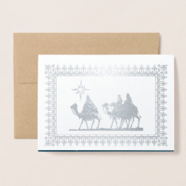 Tarjetas de Navidades de Relieve metalizado Real S