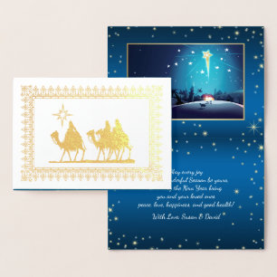 Tarjetas de Navidades de Relieve metalizado Real S