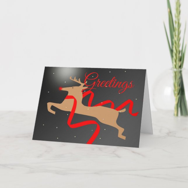 Tarjetas de Navidades de renos (Anverso)