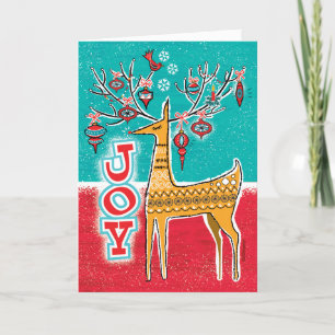 Tarjetas de Navidades de renos festivos