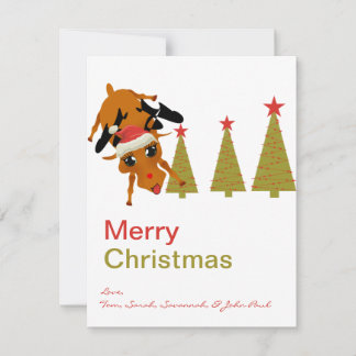 Tarjetas de Navidades de renos malcriados