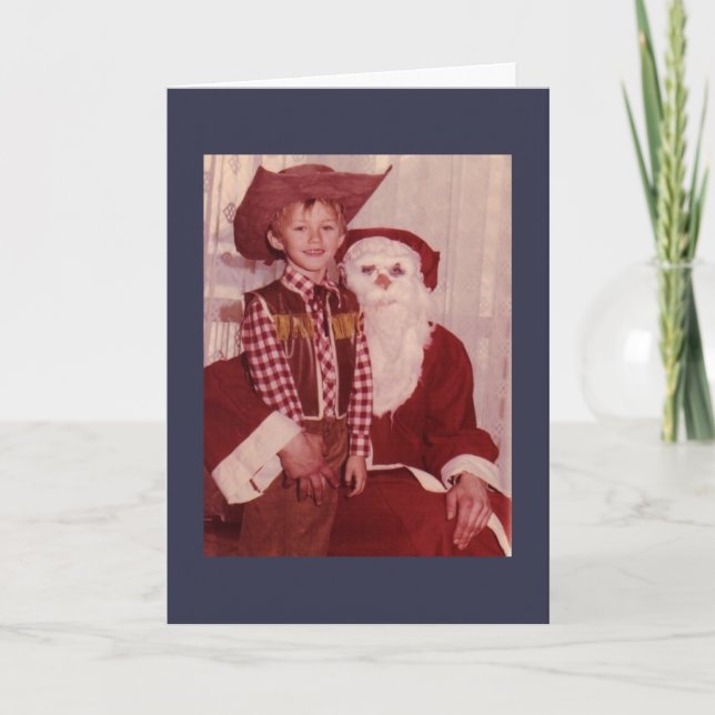 Tarjetas de Navidades de Santa Claus rebosantes (Anverso)