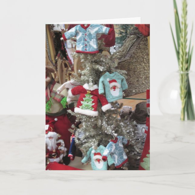 Tarjetas de Navidades de Sweater Ornaments (Anverso)