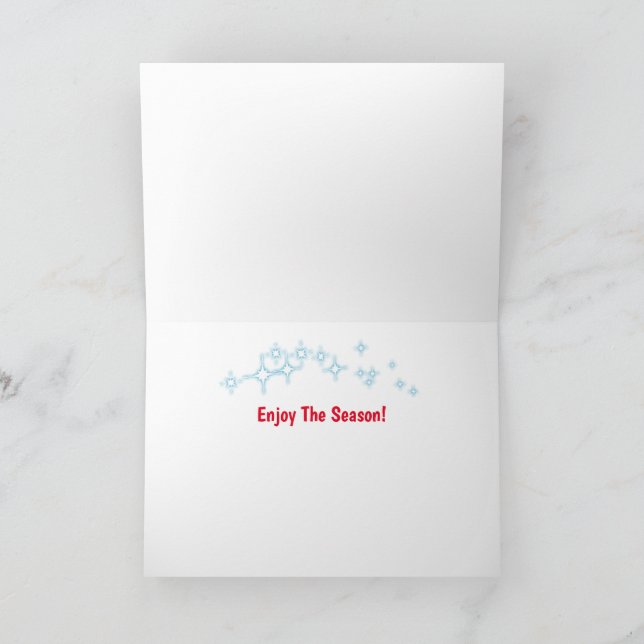 Tarjetas de Navidades de tiempo más maravillosas (Interior)