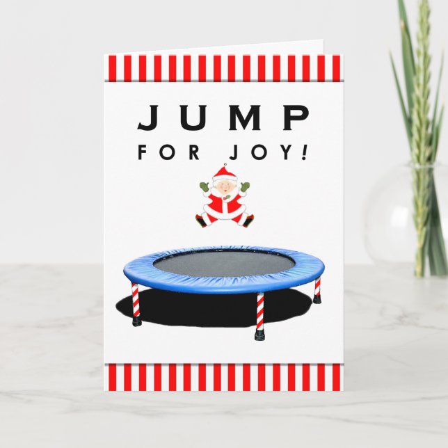 tarjetas de Navidades de trampolín divertidos (Anverso)