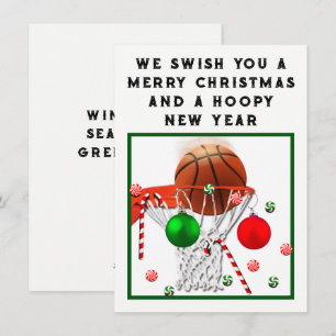 Tarjetas de Navidades de vacaciones de baloncesto