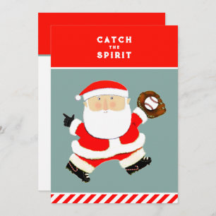 Tarjetas de Navidades de vacaciones de béisbol