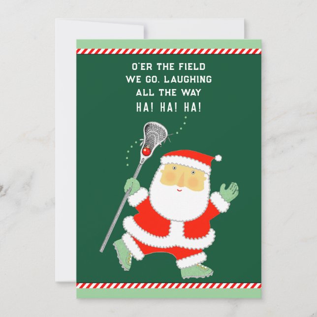 Tarjetas de Navidades de vacaciones de Lacrosse (Anverso)