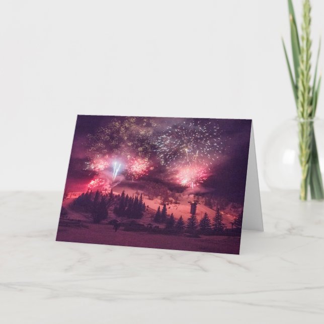 Tarjetas de Navidades de vacaciones de nieve para  (Anverso)