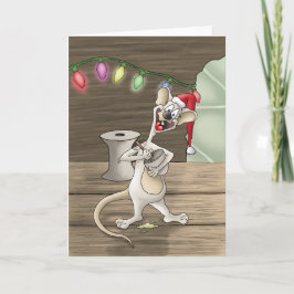 Tarjetas de Navidades de vacaciones: una criatura