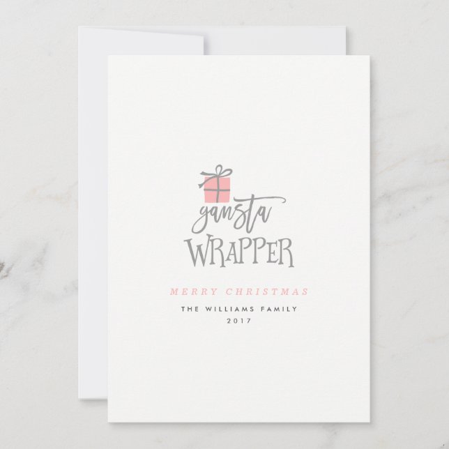 Tarjetas de Navidades de Wrapper de Gangsta (Anverso)