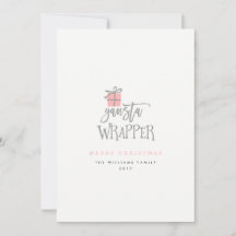 Tarjetas de Navidades de Wrapper de Gangsta