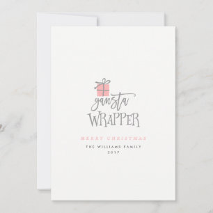 Tarjetas de Navidades de Wrapper de Gangsta