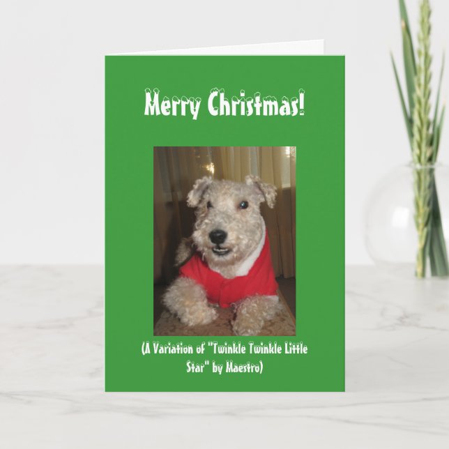 Tarjetas de Navidades del Lakeland Terrier (Anverso)